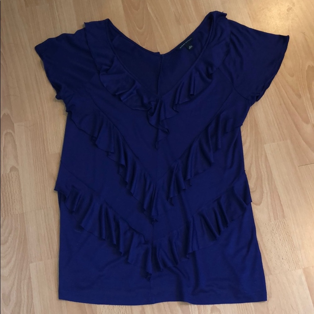Purple V-Neck Ruffled Top💜